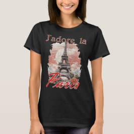 Camiseta Viñeta que amo París por ella