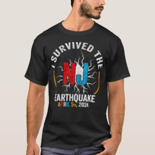 Camiseta Viñeta Que Sobreviví Al Terremoto De NJ El 5 De Ab