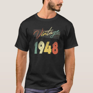 Camiseta Viñeta Retro 1948 75º cumpleaños de 75 años