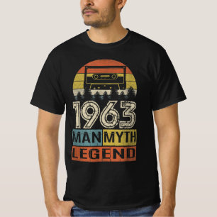 Camiseta Viñeta Retro 1963 Regalo de cumpleaños Hombre Leye