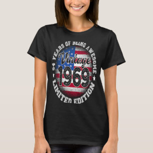 Camiseta Viñeta Retro 1969 54º cumpleaños Amer de 54 años