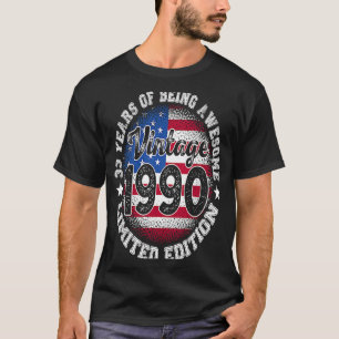 Camiseta Viñeta Retro 1990 33er cumpleaños Amer de 33 años