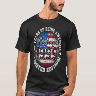 Camiseta Viñeta Retro 1999 24º cumpleaños Amer de 24 años