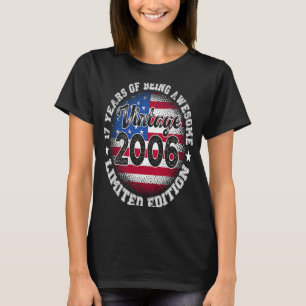 Camiseta Viñeta Retro 2006 17º cumpleaños Amer de 17 años