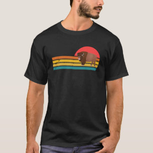 Camiseta Viñeta Retro Animal de la vaca Highland