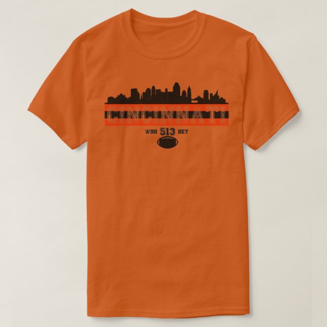 Camiseta Viñeta Retro Cincinnati Skyline 513 (Diseño del anverso)