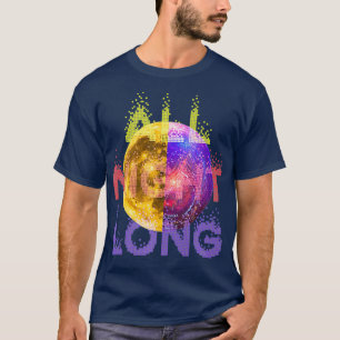 Camiseta Viñeta Retro de Disco Toda la Noche para bailar