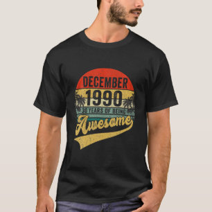 Camiseta Viñeta Retro Diciembre 1990 30º Regalos de cumplea