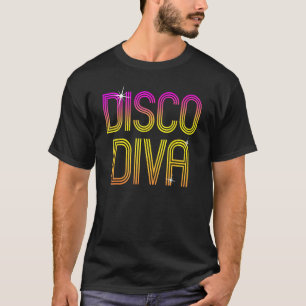 Camiseta Viñeta Retro Disco Diva 70 Familia Fiesta Danc