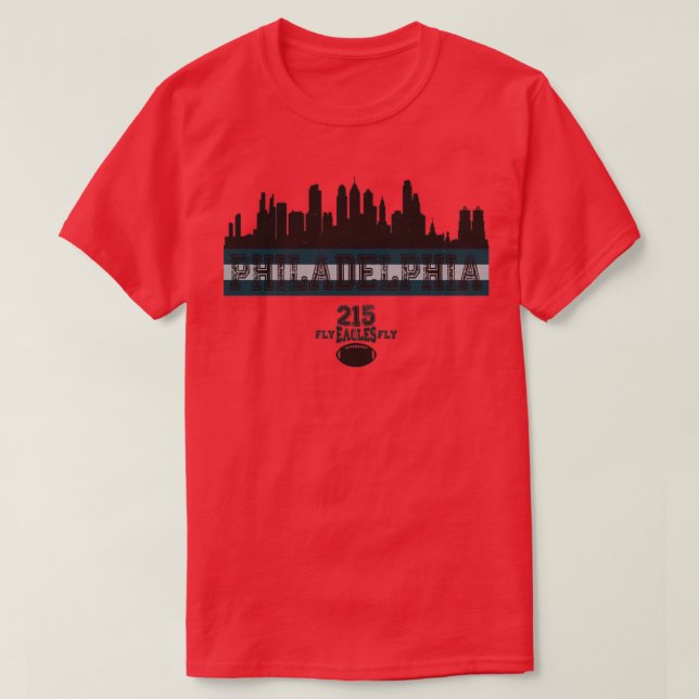 Camiseta Viñeta Retro Filadelfia Skyline 215 (Diseño del anverso)