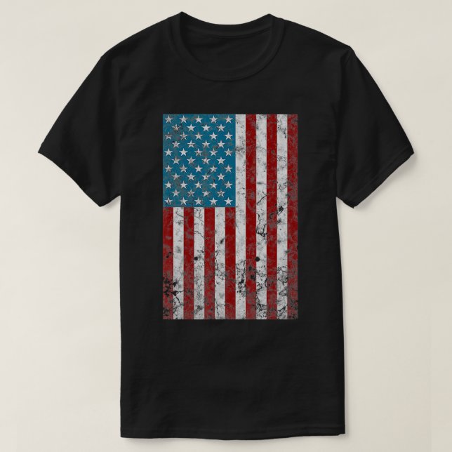 Camiseta Viñeta Retro Julio 4 Doloroso Patriótico Americano (Diseño del anverso)