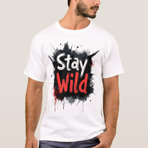 Camiseta Viñeta Retro Wild Raster Stay