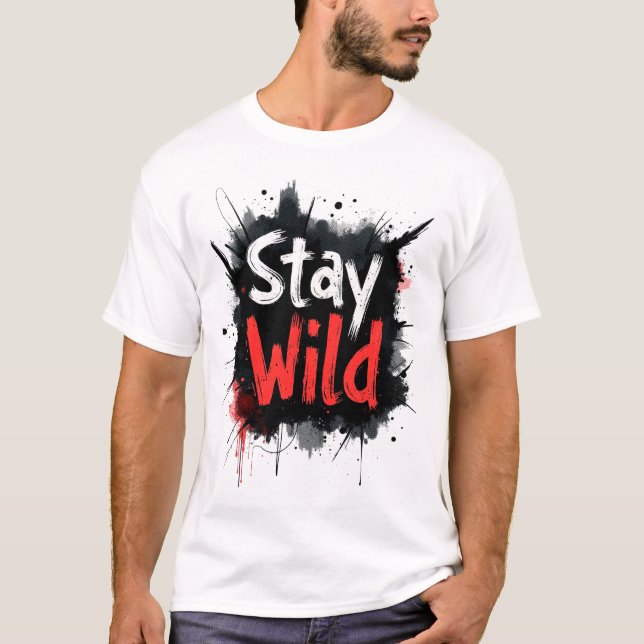 Camiseta Viñeta Retro Wild Raster Stay (Anverso)