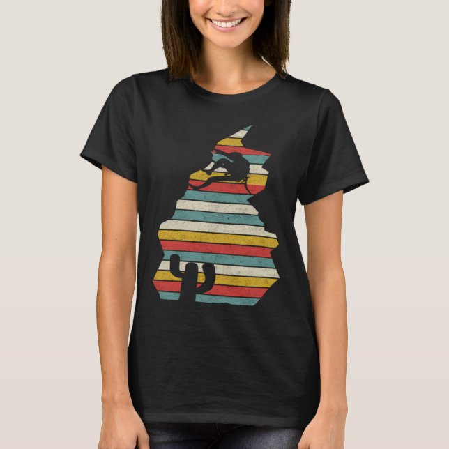 Camiseta Viñeta Rock Climber Mountain Senderismo (Anverso)