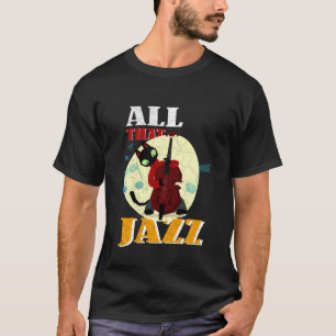 Camiseta Viñeta Todo Ese Gato De Música De Jazz Jugando E