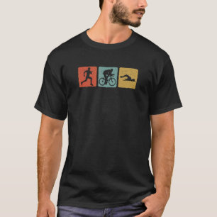 Camiseta Viñeta Triatlón Ciclista de ciclismo de natación