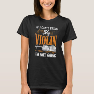 Camiseta Viñeta violinista si no puedo traer mi violín