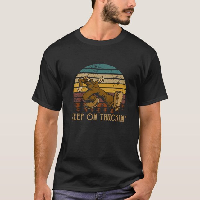 Camiseta Viñetas Estilos 70s Camión de retro de música (Anverso)