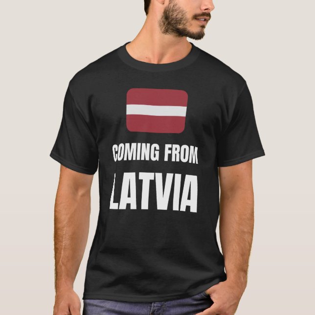 Camiseta Viniendo de Letonia (Anverso)