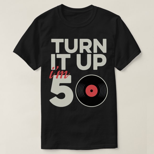 Camiseta Vinil Record Player 50 cumpleaños Vinyl (Diseño del anverso)