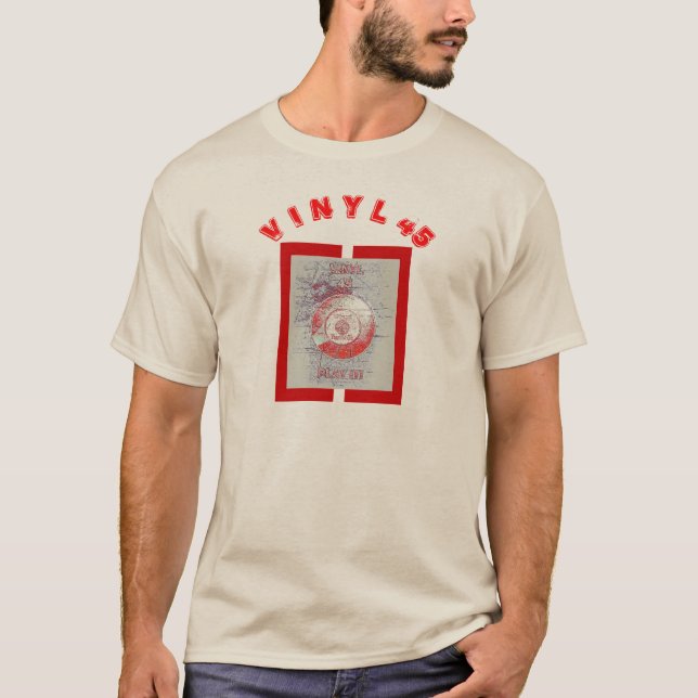 Camiseta Vinilo 45 Rojo (Anverso)