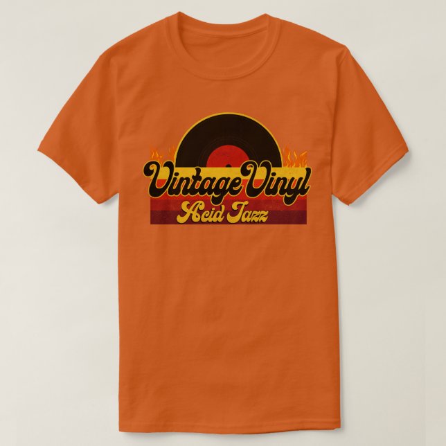 Camiseta Vinilo Antiguo Acid Jazz (Diseño del anverso)