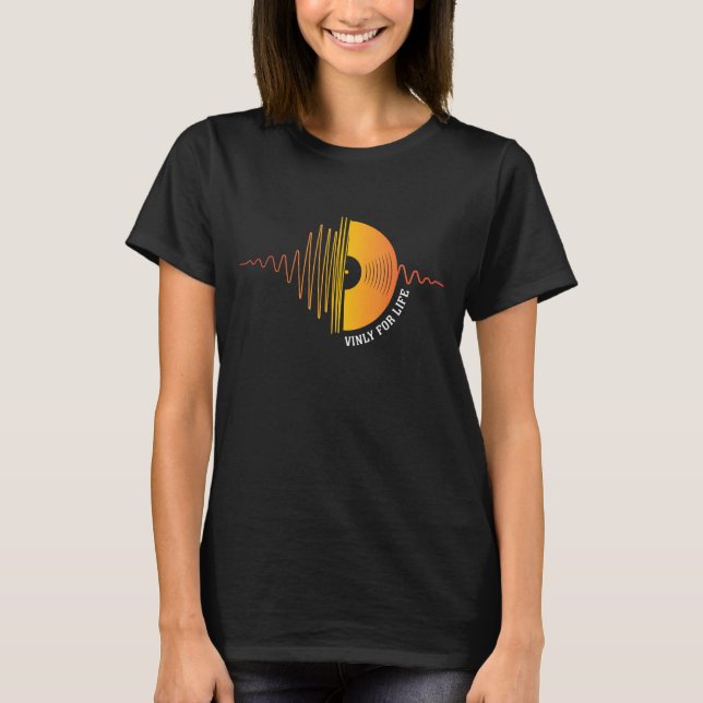 Camiseta Vinilo antiguo de Skool, adornos de amor, amantes  (Anverso)