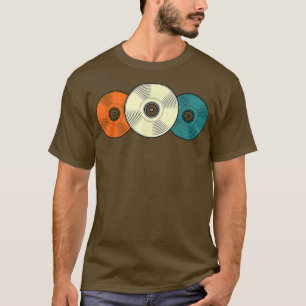Camiseta Vinilo de disco de música analógica retro vintage