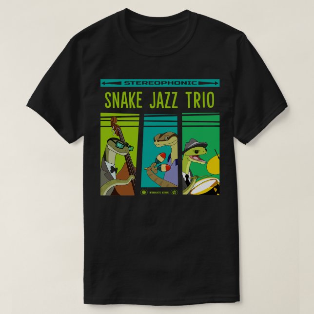Camiseta vinilo de jazz de serpientes (Diseño del anverso)