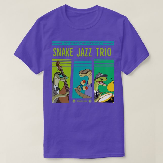 Camiseta vinilo de jazz de serpientes  (Diseño del anverso)