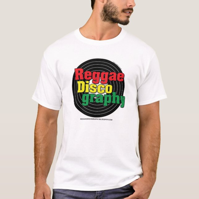 Camiseta Vinilo de la discografía del reggae (Anverso)