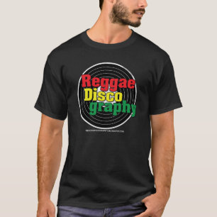Camiseta Vinilo de la discografía del reggae en negro