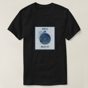 Camiseta Vinilo - expediente de 45 RPM - azul de Lite