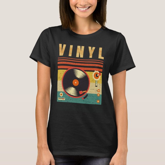 Camiseta Vinilo Retro Adicto a la Música Diggin Vinyl Crate (Anverso)