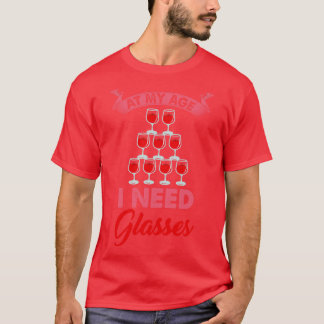 Camiseta Vino A Mi Edad Necesito Gafas 1