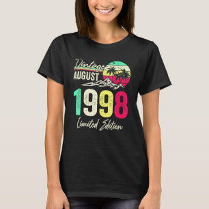 Camiseta Vino añejo de 24 años de agosto de 1998 cumpleaños