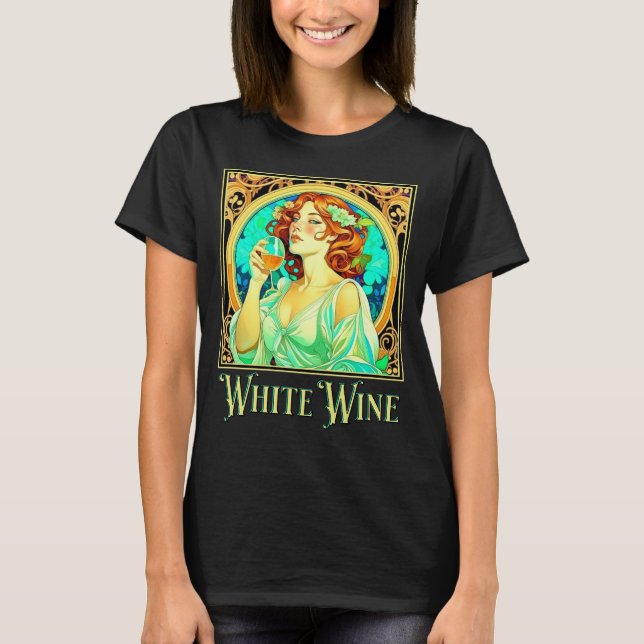 Camiseta Vino blanco Art Nouveau (Anverso)