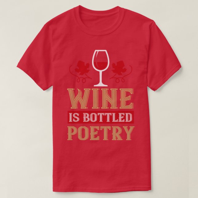 Camiseta Vino Botado De Poesía (Diseño del anverso)