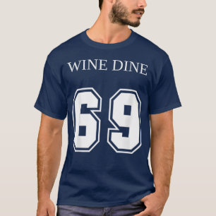 Camiseta Vino Cena 69 (Delante y Detrás) Diversión - vintag