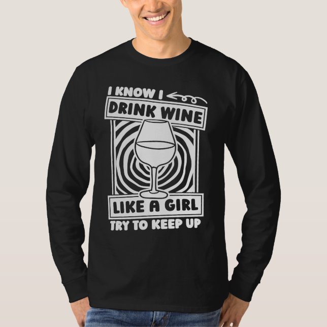 Camiseta Vino Chica de vino Vino Degustación Bebidas Vino A (Anverso)