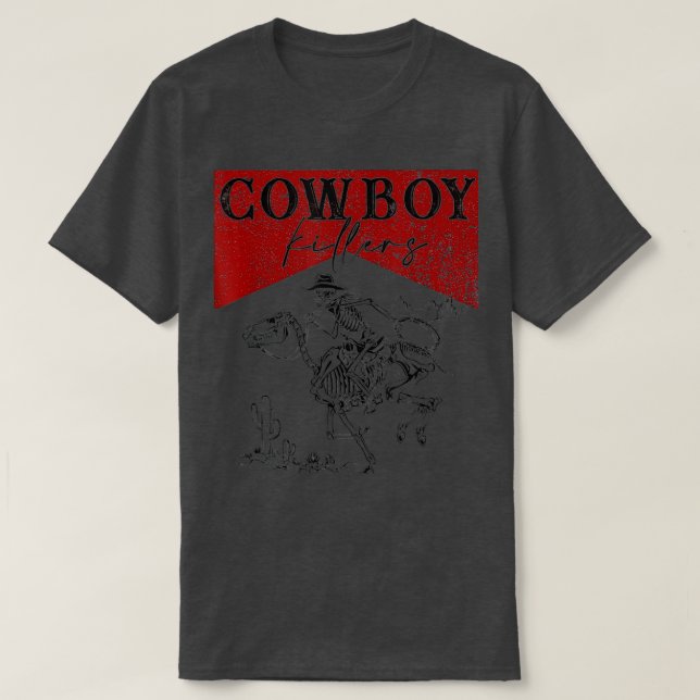 Camiseta Vino de la Vaquera occidental Punchy Cowboy Killer (Diseño del anverso)