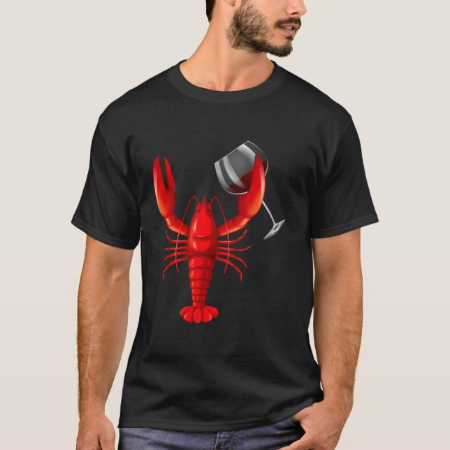 Camiseta Vino de langosta de bebida (Anverso)