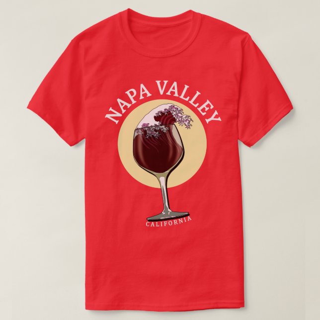 Camiseta Vino de Napa Valley California (Diseño del anverso)