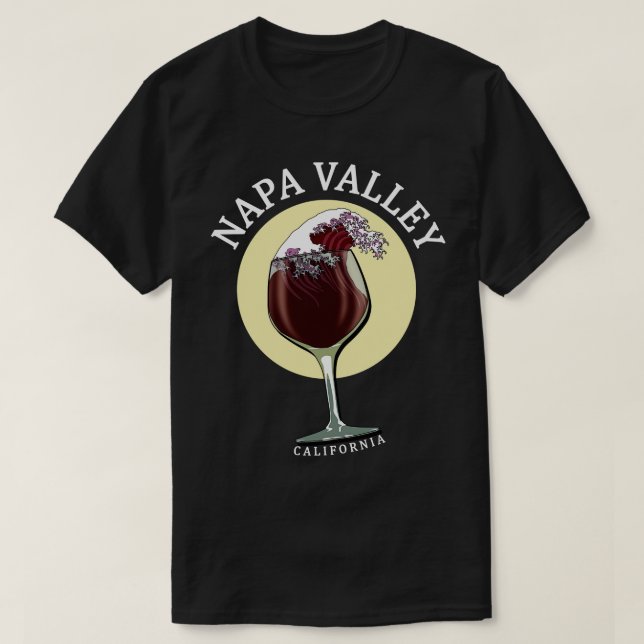 Camiseta Vino de Napa Valley California (Diseño del anverso)