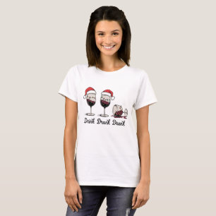 Camiseta Vino de Navidad Bebido Bebí Borracho