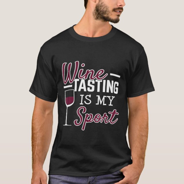 Camiseta Vino degustando vino (Anverso)