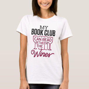 Camiseta Vino divertido del club de libros