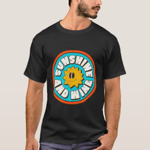 Camiseta Vino Divertido Soleado Lindo Verano Retro Vintage