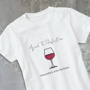 Camiseta Vino Envejecido a la Perfección Cumpleaños 60