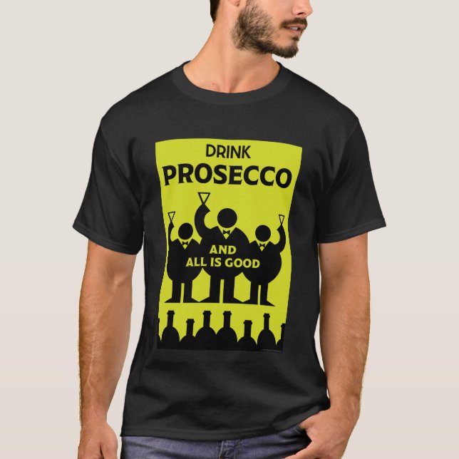Camiseta Vino espumoso de Prosecco italiano (Anverso)